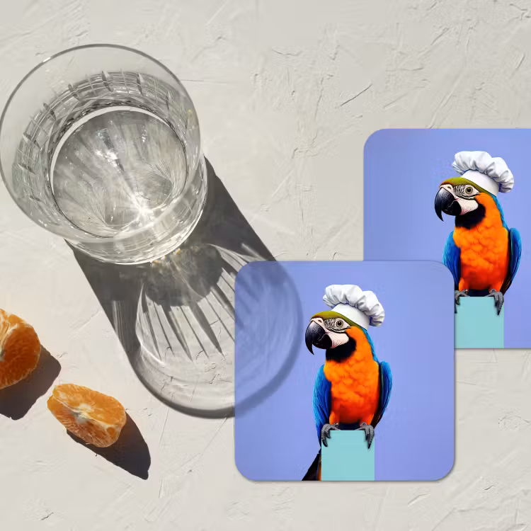 Onderzetter - Papegaai - Koksmuts - Vogel - Leuk — 3