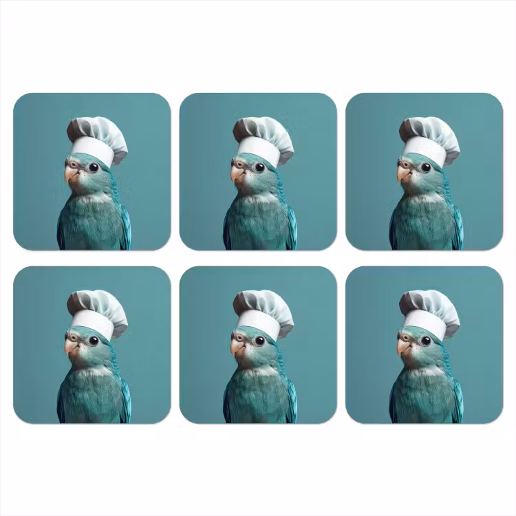 Onderzetter - Parkiet - Vogel - Koksmuts - Cute — 1