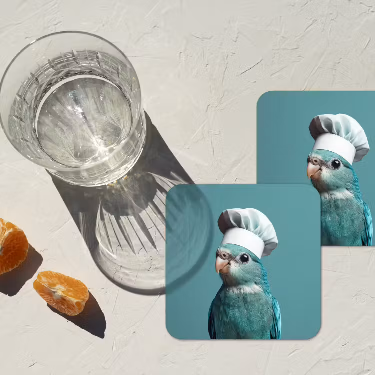 Onderzetter - Parkiet - Vogel - Koksmuts - Cute — 3