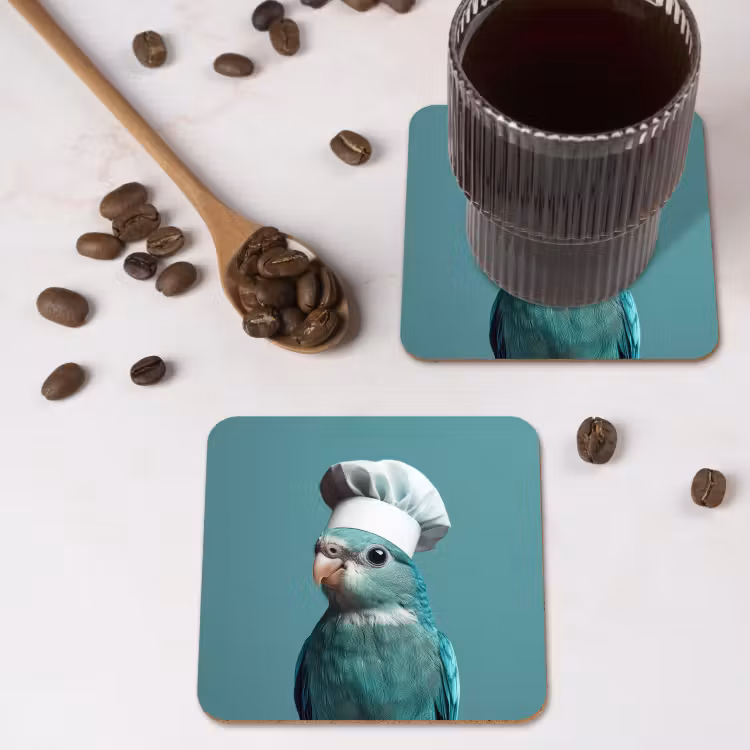 Onderzetter - Parkiet - Vogel - Koksmuts - Cute — 4