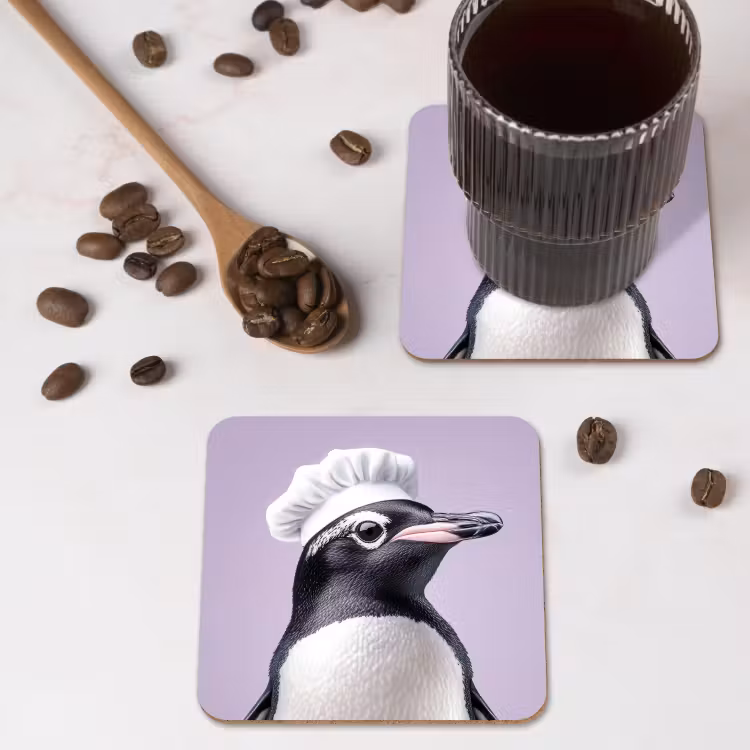 Onderzetter - Pinguïn - Koksmuts - Lief - Paars — 4