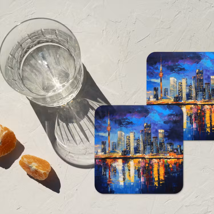 Onderzetter - Skyline Toronto - Modern - Stadslicht - Blauw — 3