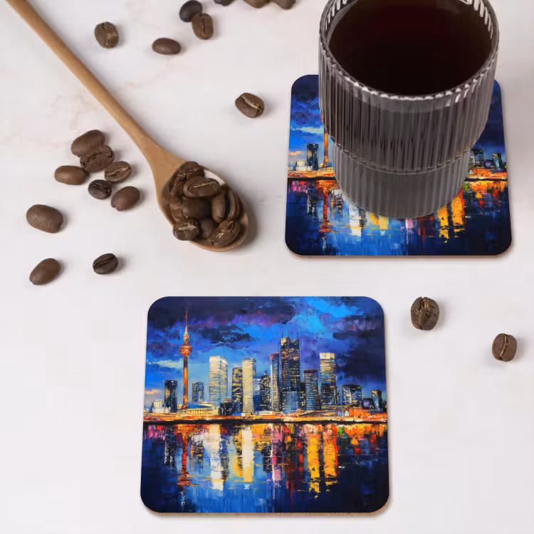 Onderzetter - Skyline Toronto - Modern - Stadslicht - Blauw — 4