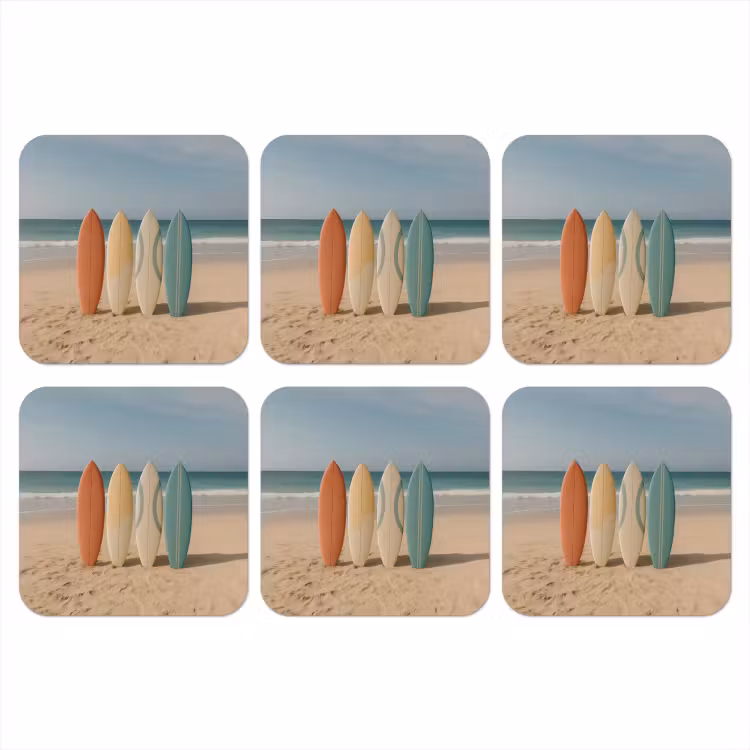 Onderzetter - Strand - Surfbord - Pastel — 1