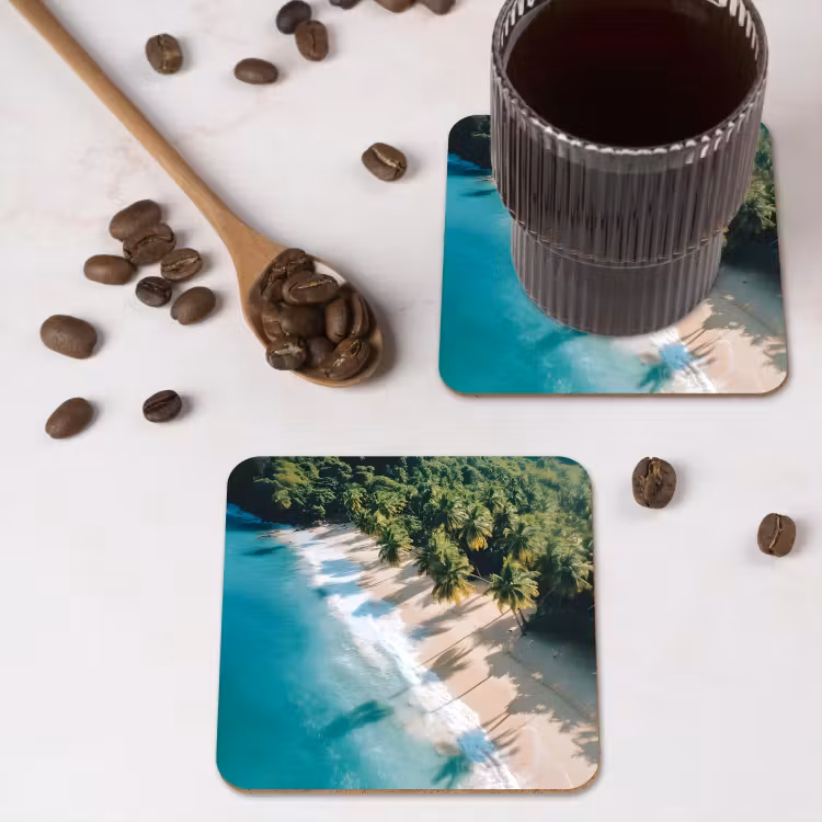 Onderzetter - Tropisch - Strand - Water - Palmbomen — 4