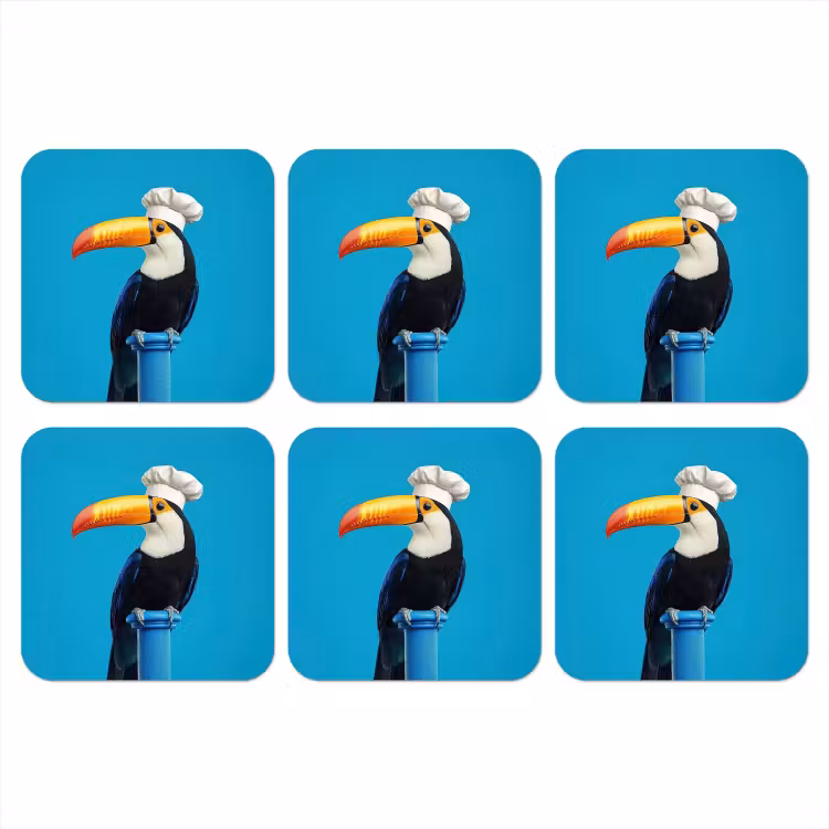 Onderzetter - Tucan - Sokkel - Vogel - Koksmuts — 1