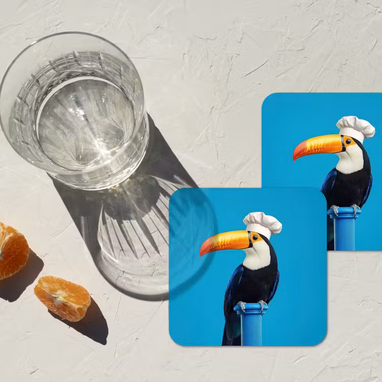 Onderzetter - Tucan - Sokkel - Vogel - Koksmuts — 3