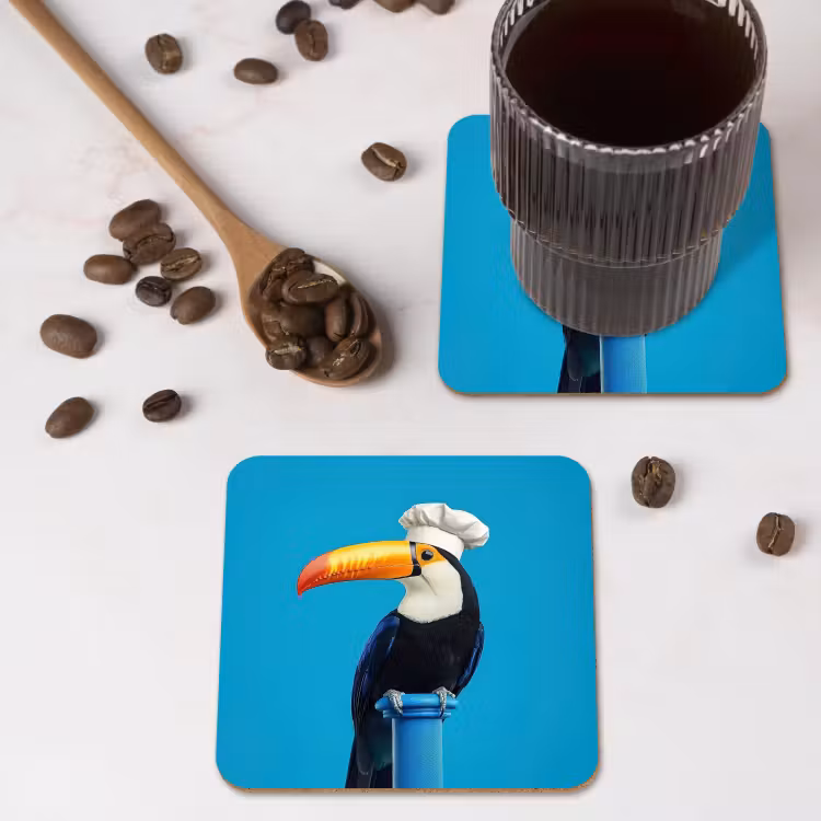 Onderzetter - Tucan - Sokkel - Vogel - Koksmuts — 4