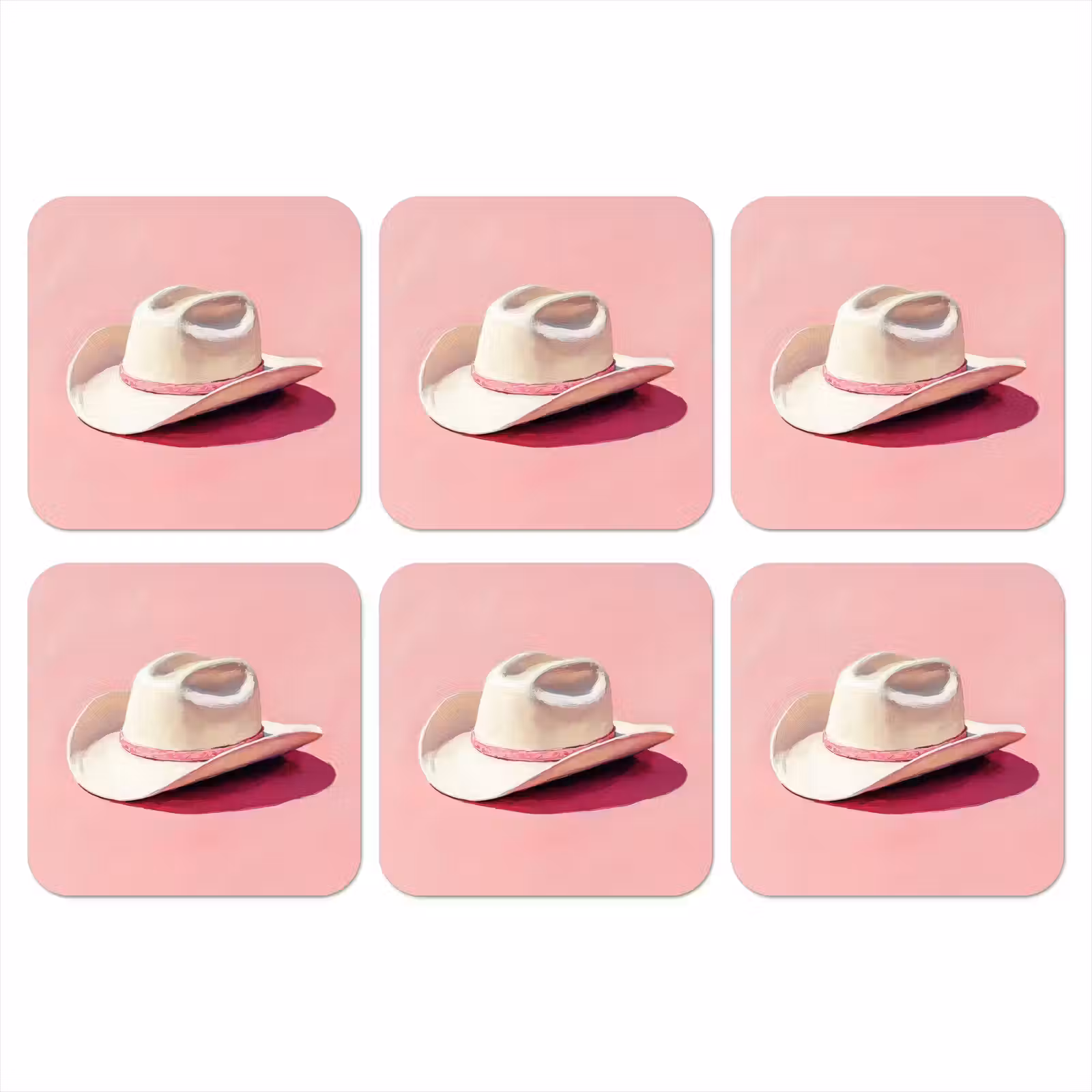 Onderzetter - Zomers - Hoed - Roze — 1