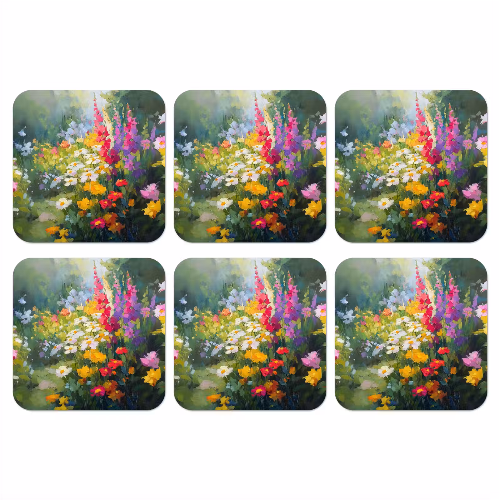 Onderzetter - Zomertuin - Sfeervol - Bloemen — 1