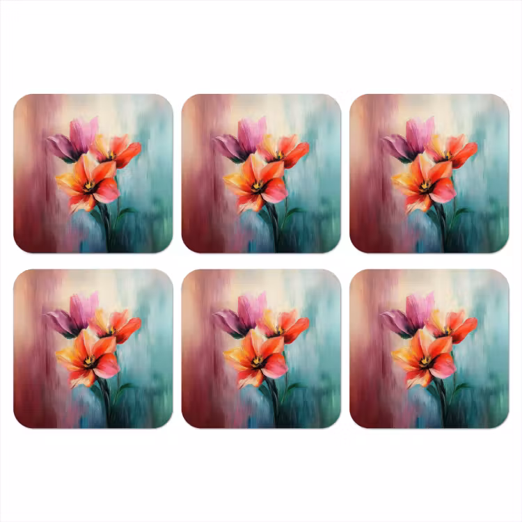Onderzetter - Tulpen - Lichtreflecties - Kleurverloop — 1