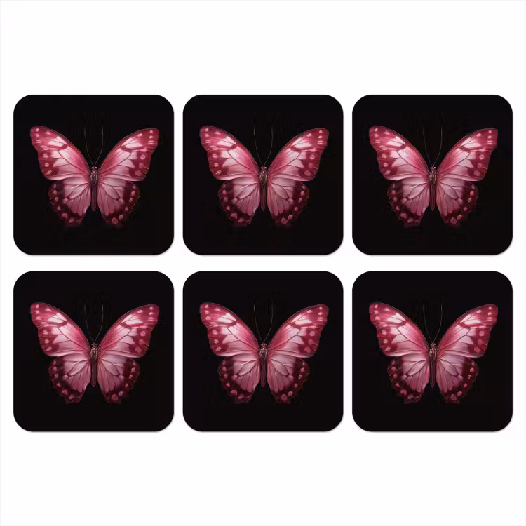 Onderzetter - Vlinder - Fuchsia - Grafisch — 1