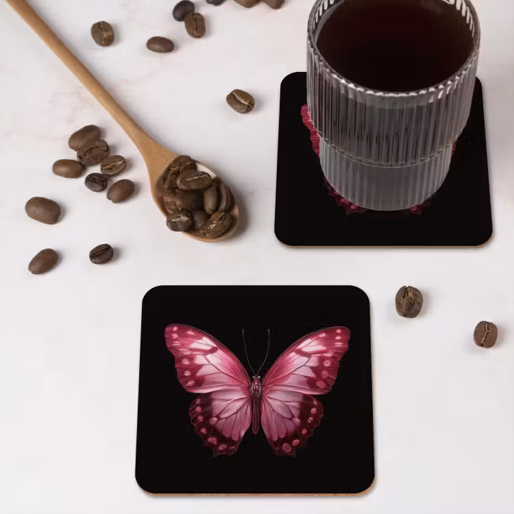 Onderzetter - Vlinder - Fuchsia - Grafisch — 4