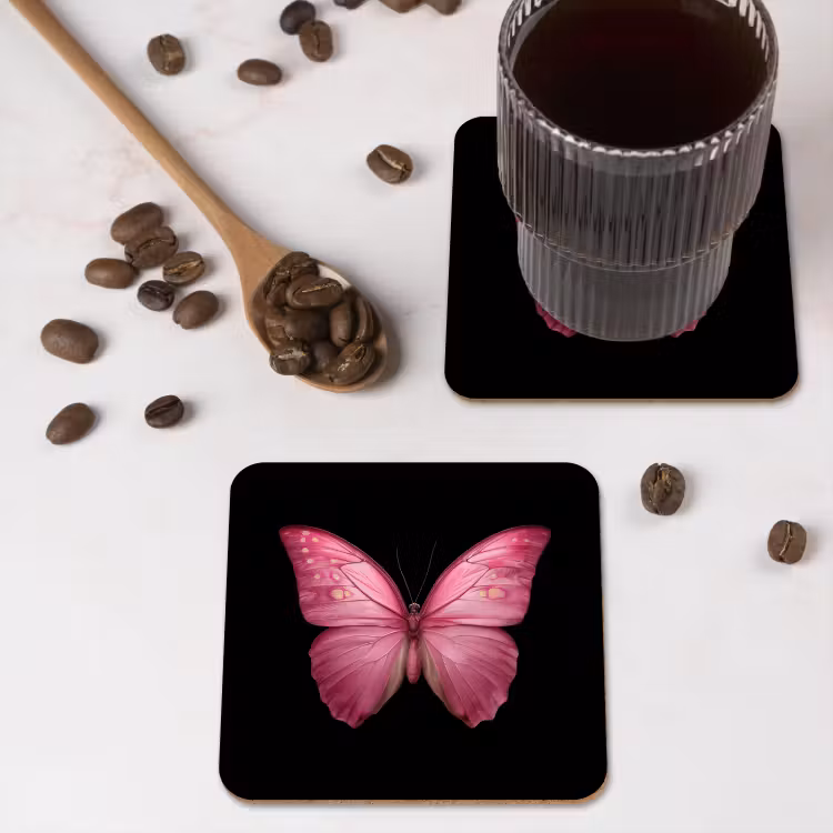 Onderzetter - Vlinder - roze - Elegant — 4