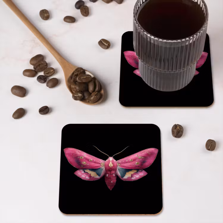 Onderzetter - Vlinder - Roze - Nachtvlinder — 4