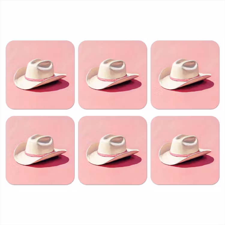 Onderzetter - Zomers - Hoed - Roze — 1
