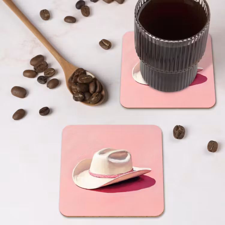 Onderzetter - Zomers - Hoed - Roze — 4