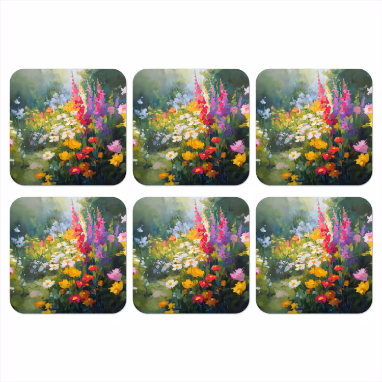 Onderzetter - Zomertuin - Sfeervol - Bloemen — 1