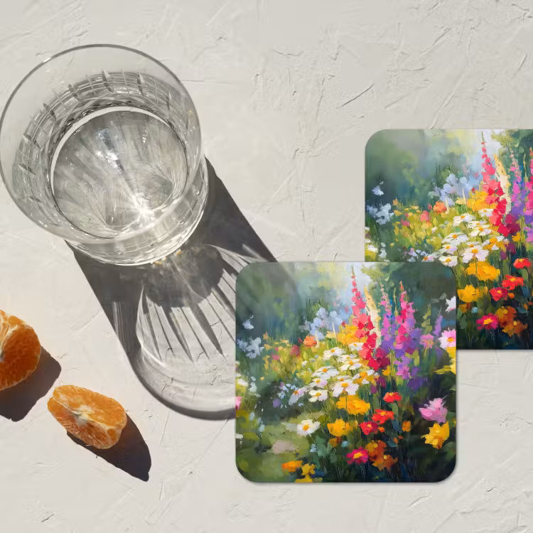 Onderzetter - Zomertuin - Sfeervol - Bloemen — 3