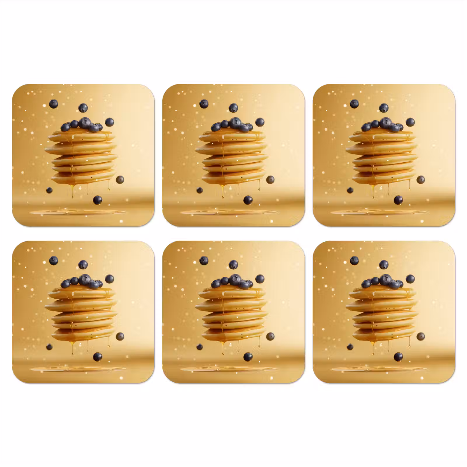 Onderzetter - Pannenkoeken - Eten - Honing - Geel — 1