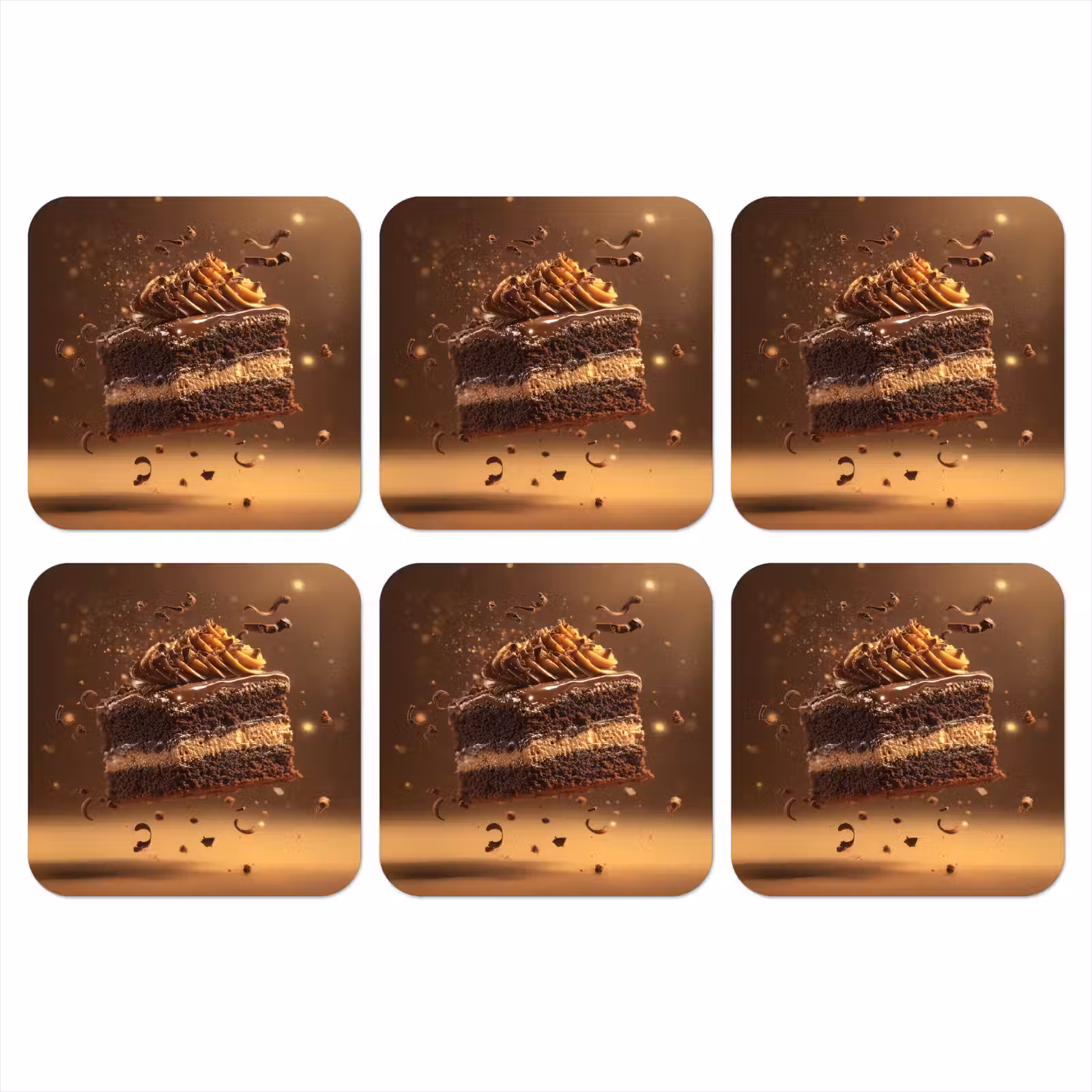 Onderzetter - Taart - Chocolade - Eten - Brownie — 1