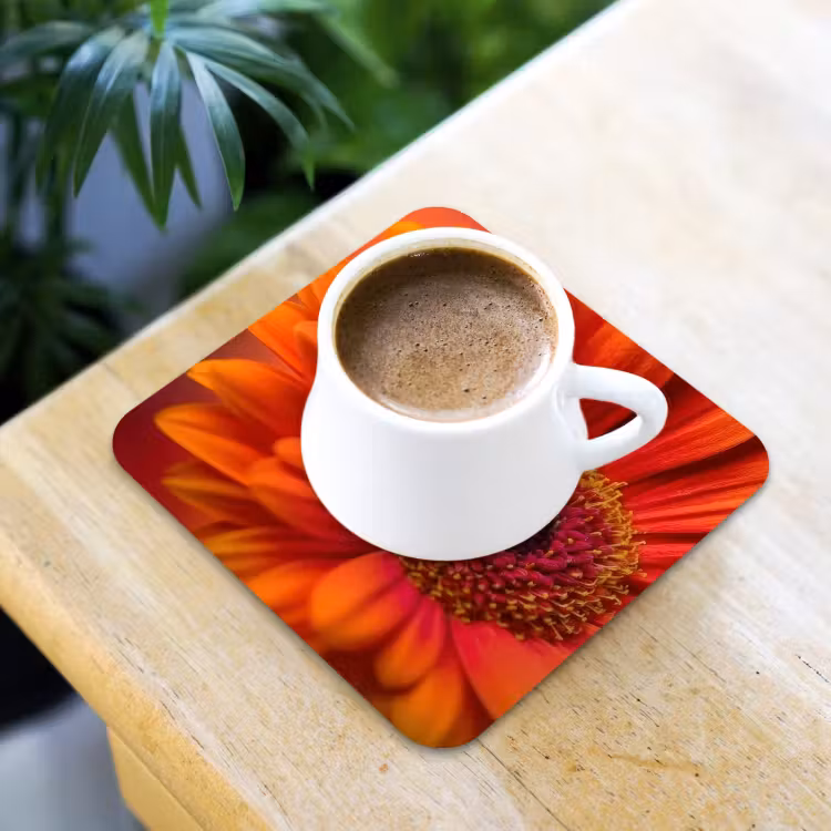 Onderzetter - Oranje - Gerbera - Intens — 2