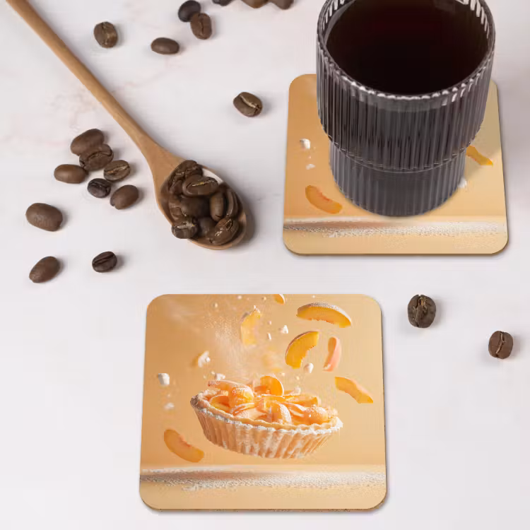 Onderzetter - Peach - Eten - Taart - Oranje — 4