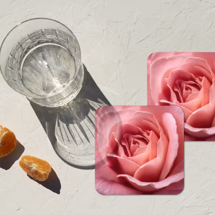 Onderzetter - Roze - Roos - Romantisch — 3