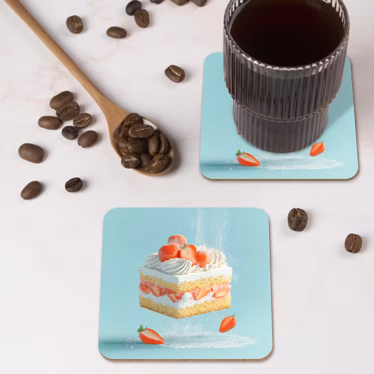 Onderzetter​ - Slagroom - Taart - Blauw - Eten — 4