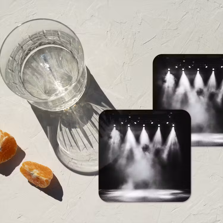 Onderzetter​ - Theaterzaal - Mist - Spotlights - Zwart — 3