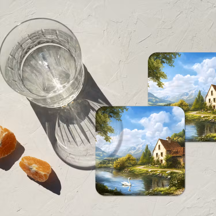 Onderzetter - Zwaan - Bomen - Rust — 3