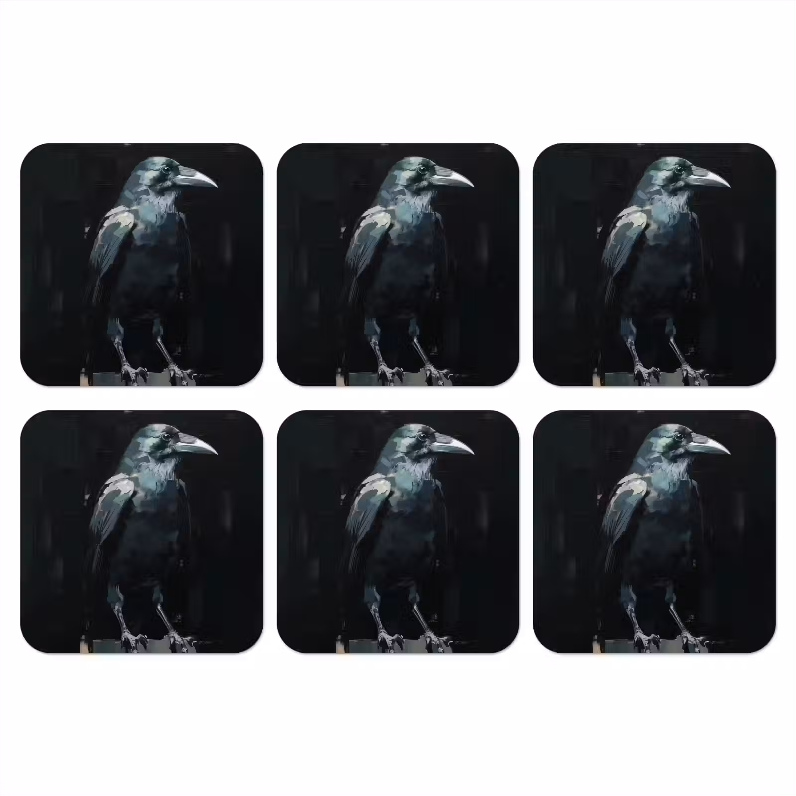 Onderzetter - Raaf - Vogels - Zwart — 1