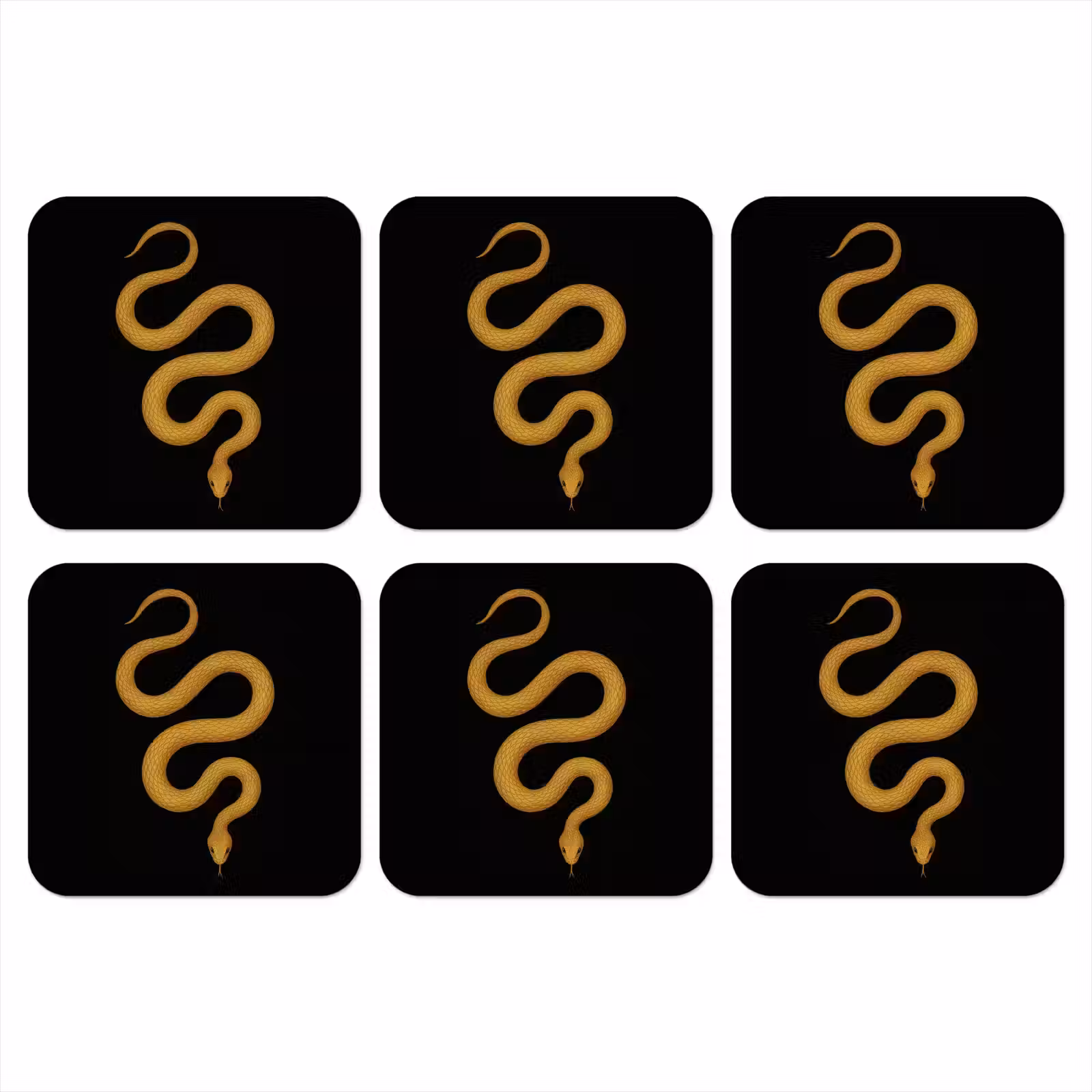 Onderzetter - Slang - Minimalistisch - Goud — 1