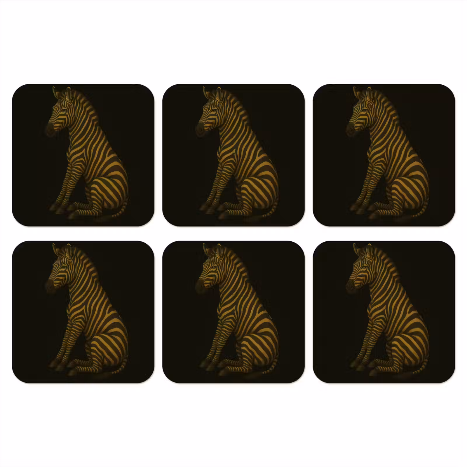 Onderzetter - Zebra - Strepen - Goud — 1