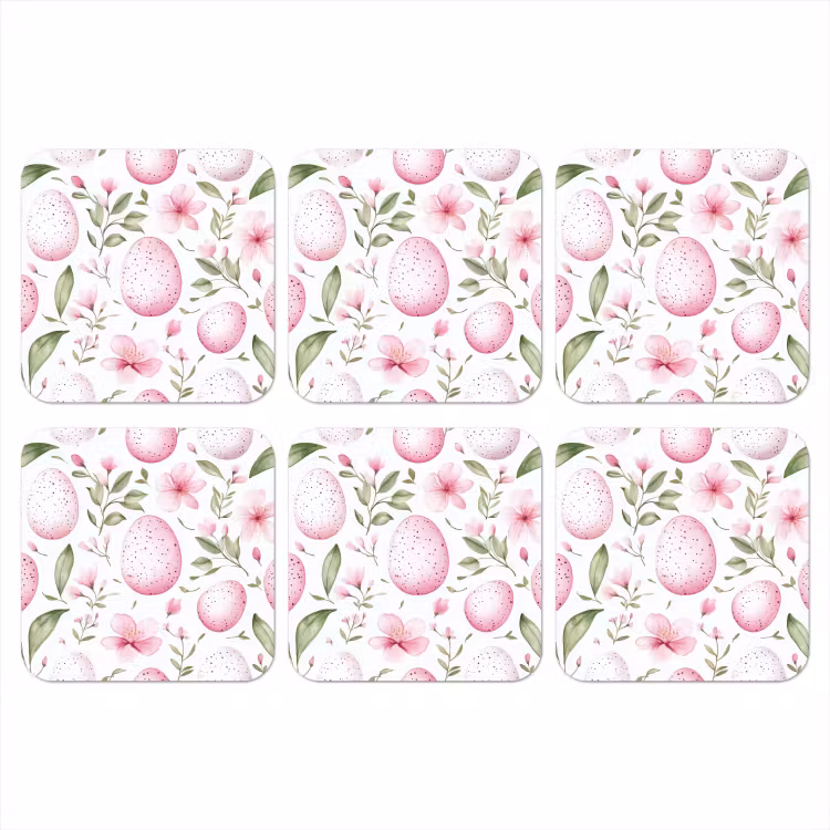 Onderzetter​ - Patroon - Eieren - Roze - Pasen — 1