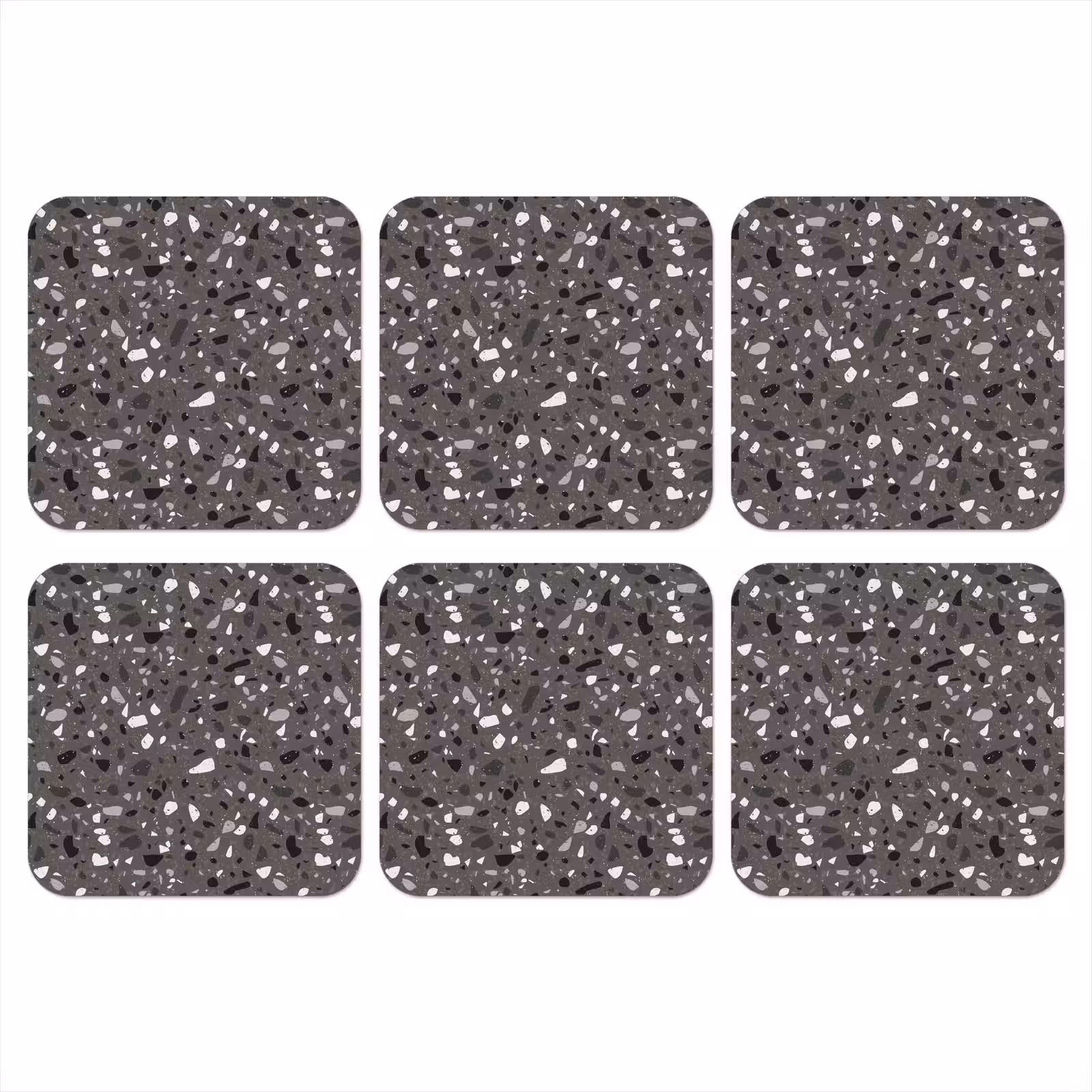Onderzetter - Terrazzo - Patroon - Grijs — 1