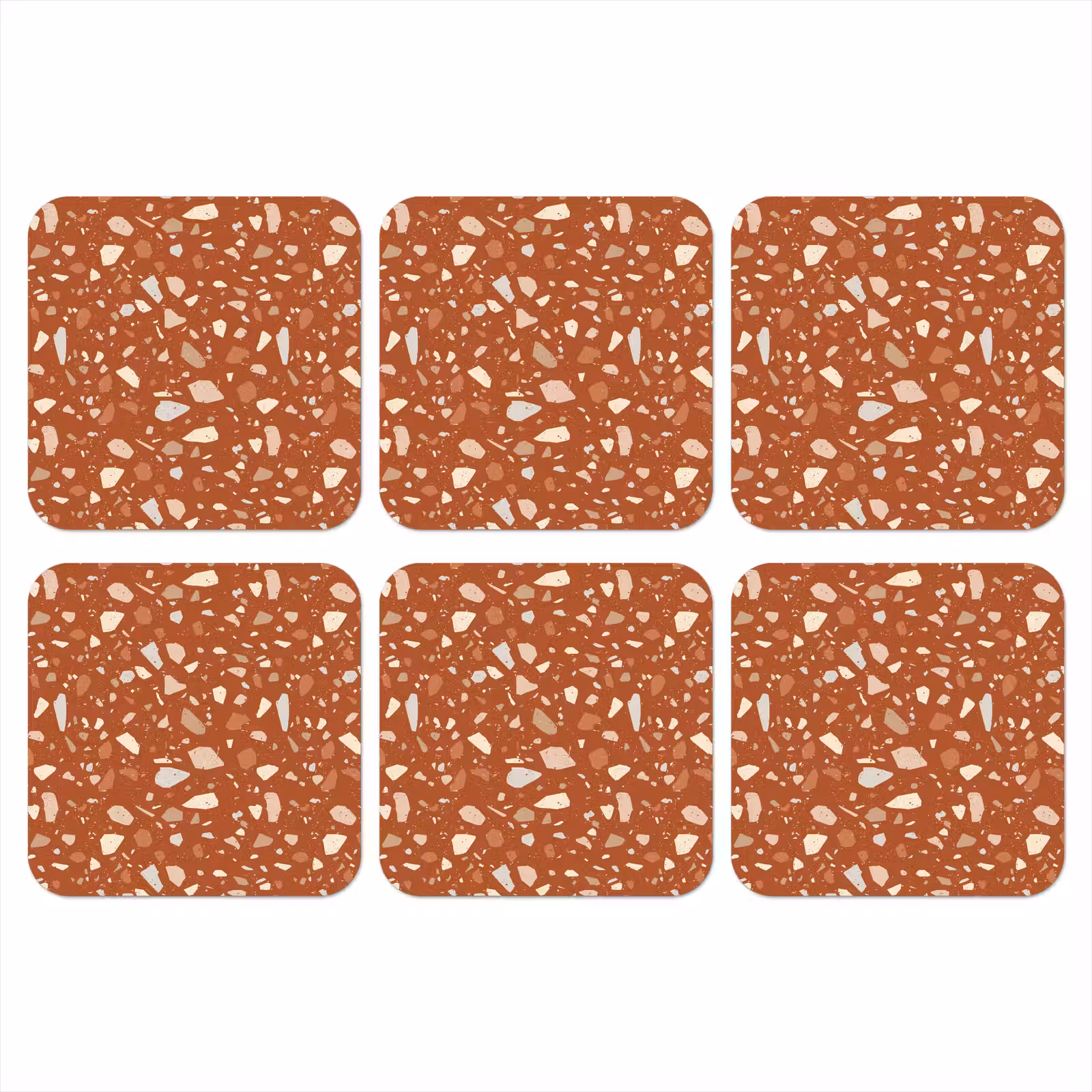 Onderzetter - Terrazzo - Patroon - Klei — 1