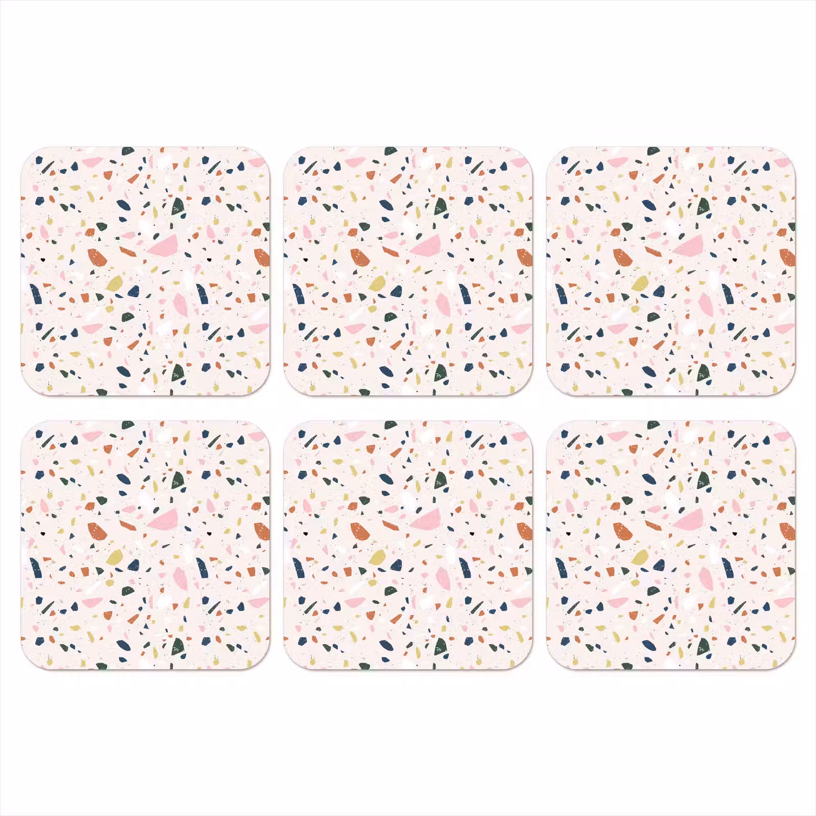 Onderzetter - Terrazzo - Patroon - Kleurrijk — 1