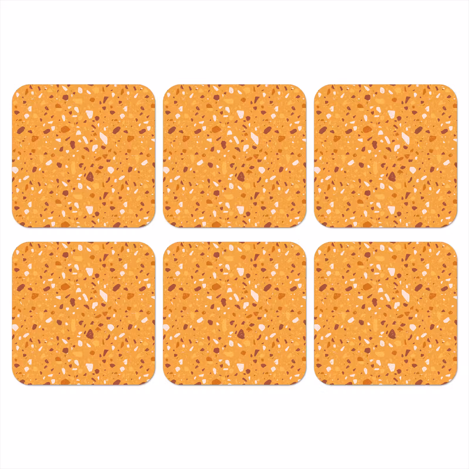 Onderzetter - Terrazzo - Patroon - Okergeel — 1