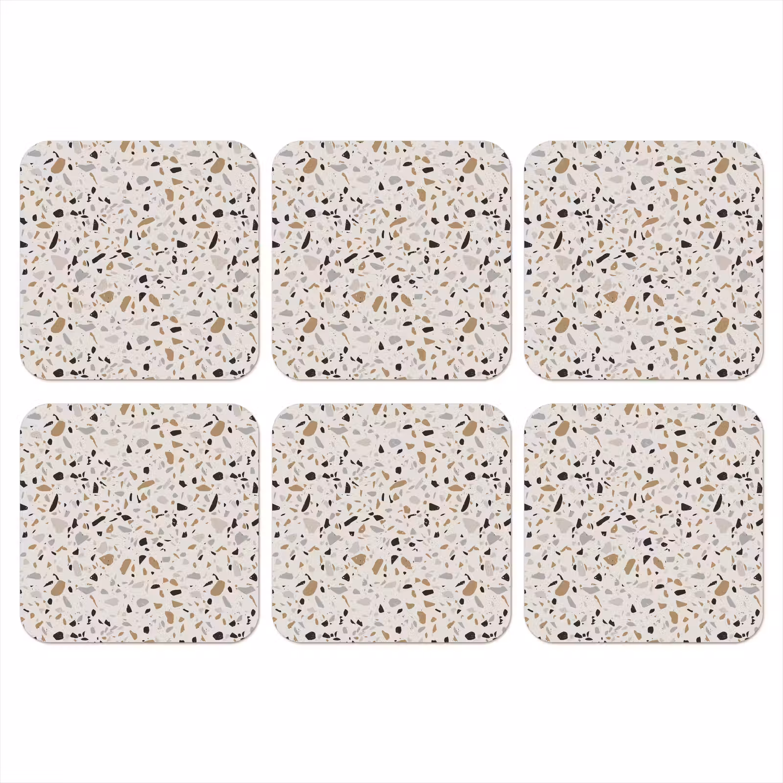 Onderzetter - Terrazzo - Patroon - Staal — 1