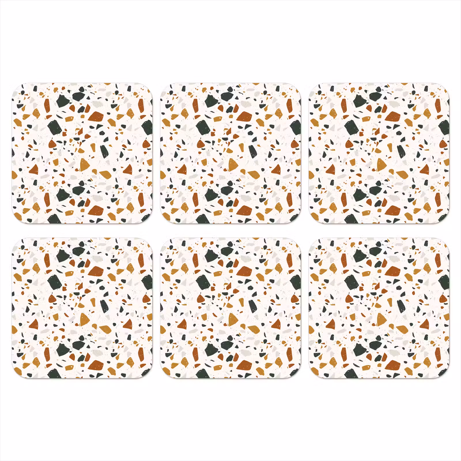 Onderzetter - Terrazzo - Patroon - Wit - Terra — 1