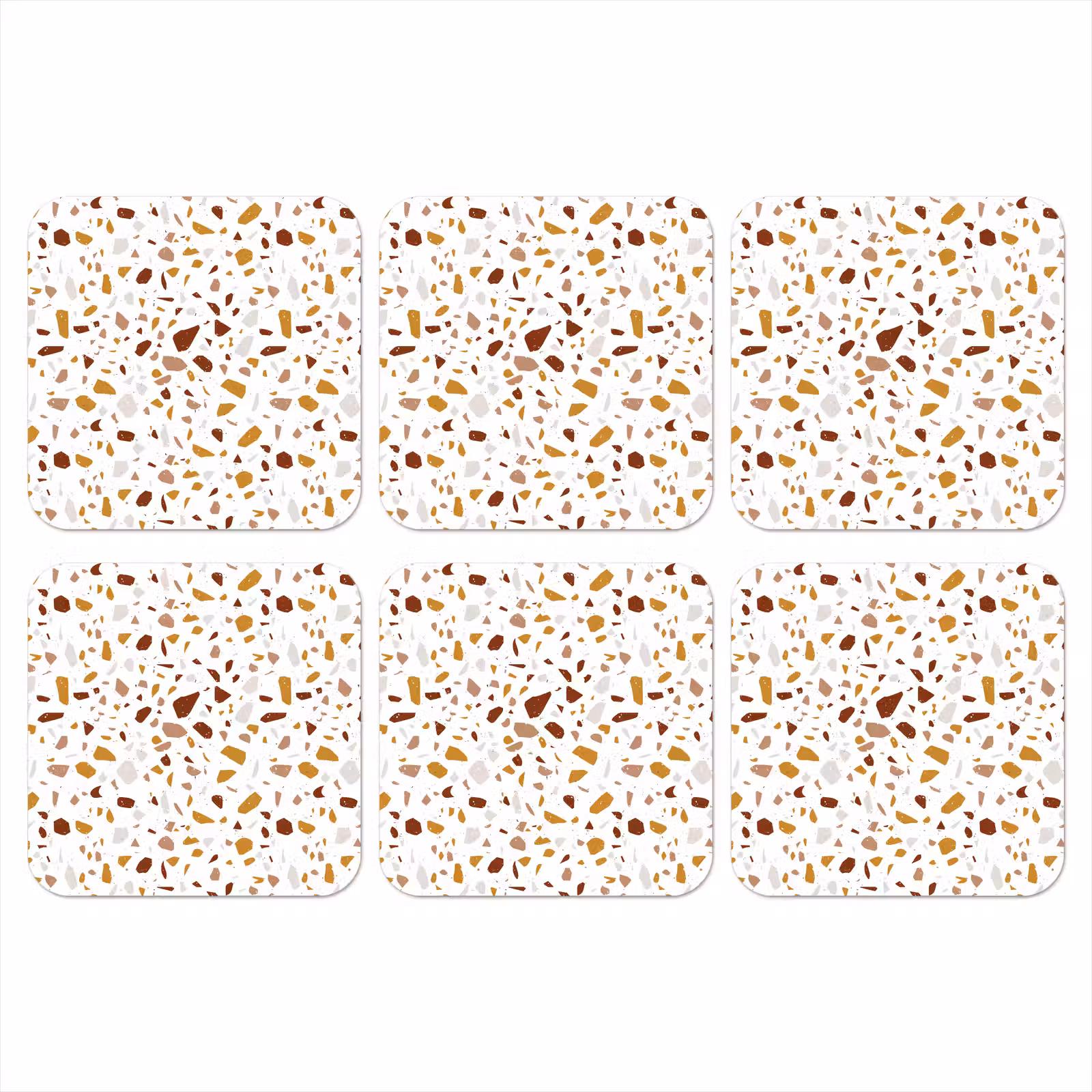 Onderzetter - Terrazzo - Patroon - Wit - Urban — 1