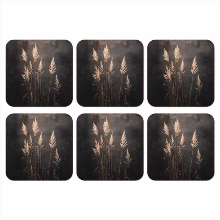 Onderzetter - Siergras - Pluimen - Verlichting - Zwart — 1