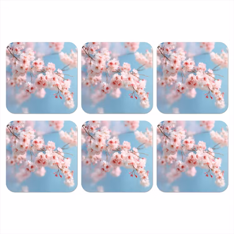 Onderzetter - Takken - Bloesems - Roze — 1