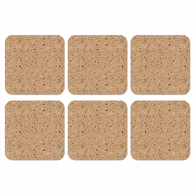 Onderzetter - Terrazzo - Patroon - Beige — 1