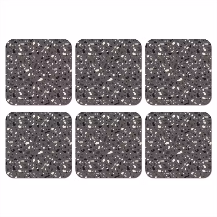 Onderzetter - Terrazzo - Patroon - Grijs — 1