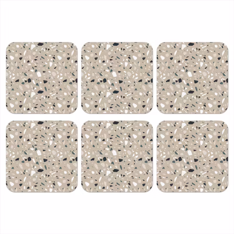 Onderzetter - Terrazzo - Patroon - Groen — 1