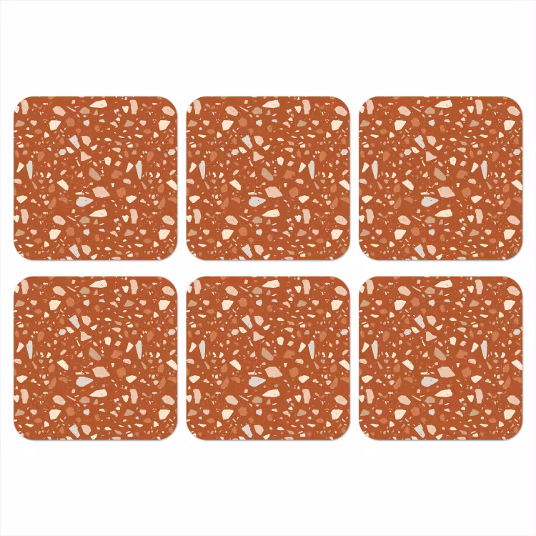 Onderzetter - Terrazzo - Patroon - Klei — 1
