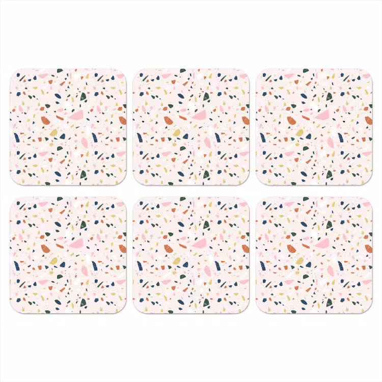 Onderzetter - Terrazzo - Patroon - Kleurrijk — 1