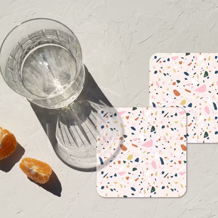 Onderzetter - Terrazzo - Patroon - Kleurrijk — 3
